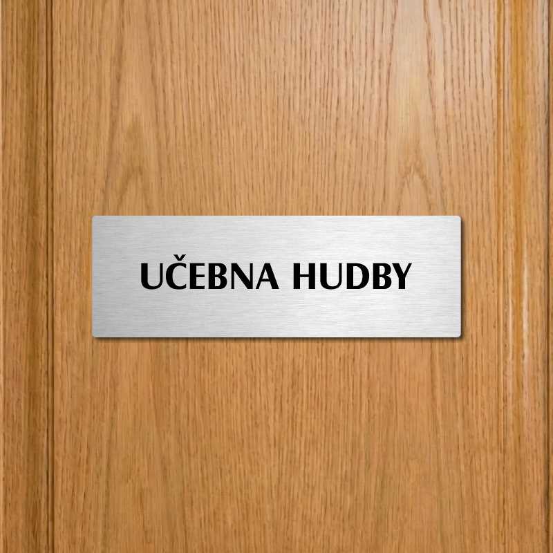 Učebna hudby, 240x79mm, zlatá popiska s rámečkem